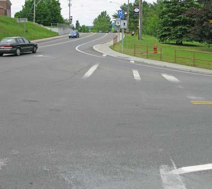 Painted lines Hatched area Solid color area Textured area Crossing Width: <20 ft 20-30 ft >30 ft Traffic Level: Low Moderate High Notes: Existing painted hatch-style crosswalks across Court St and