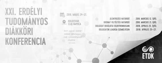 A rendezvényt Kolozsváron rendezik május 24. és 27. között, ahova idén 42 szekcióba iratkozhatnak a diákok. Jelentkezni március 12-ig lehet az ETDK honlapján (www.etdk.kmdsz.