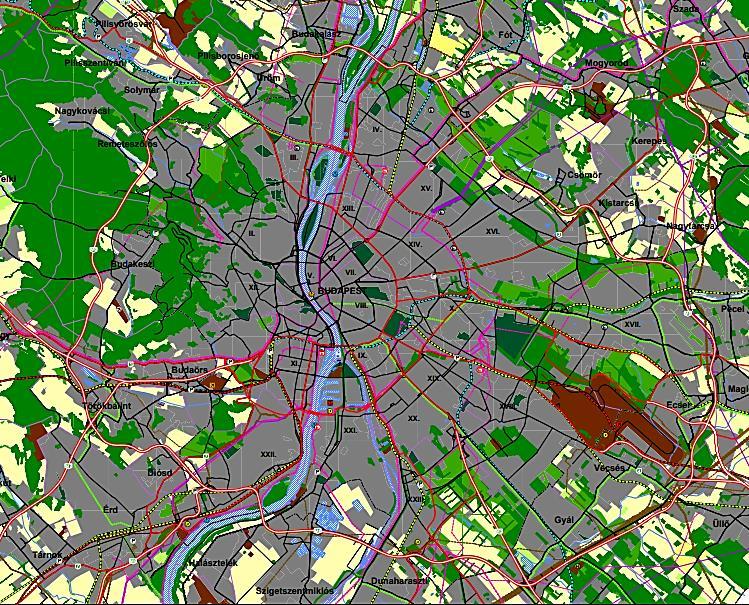 2. számú (térképi) melléklete, a térbeli rend szempontjából meghatározó települések felsorolását pedig a törvény 1/2.