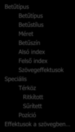 Alsó index Felső index