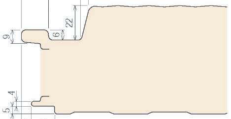 vastagsága 0,4-0,7 mm között (standard 0,4mm) A műszaki leírás függvényében a külső és belső