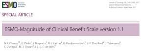 A kezelés klinikai előnyének objektív megítélése ESMO Magnitude of Clinical Benefit Scale ASCO