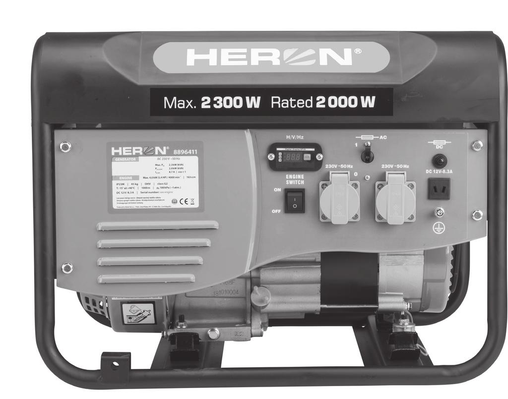 HERON 8896411 8 7 6 5 1 2 3 4 Obr. 1 1. ábra Abb. 1 HERON 8896416 8 7 6 5 1 2 3 4 Obr.