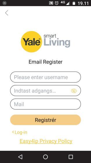 Yale Smart Living VIEW Személyes regisztráció az alkalmazásban