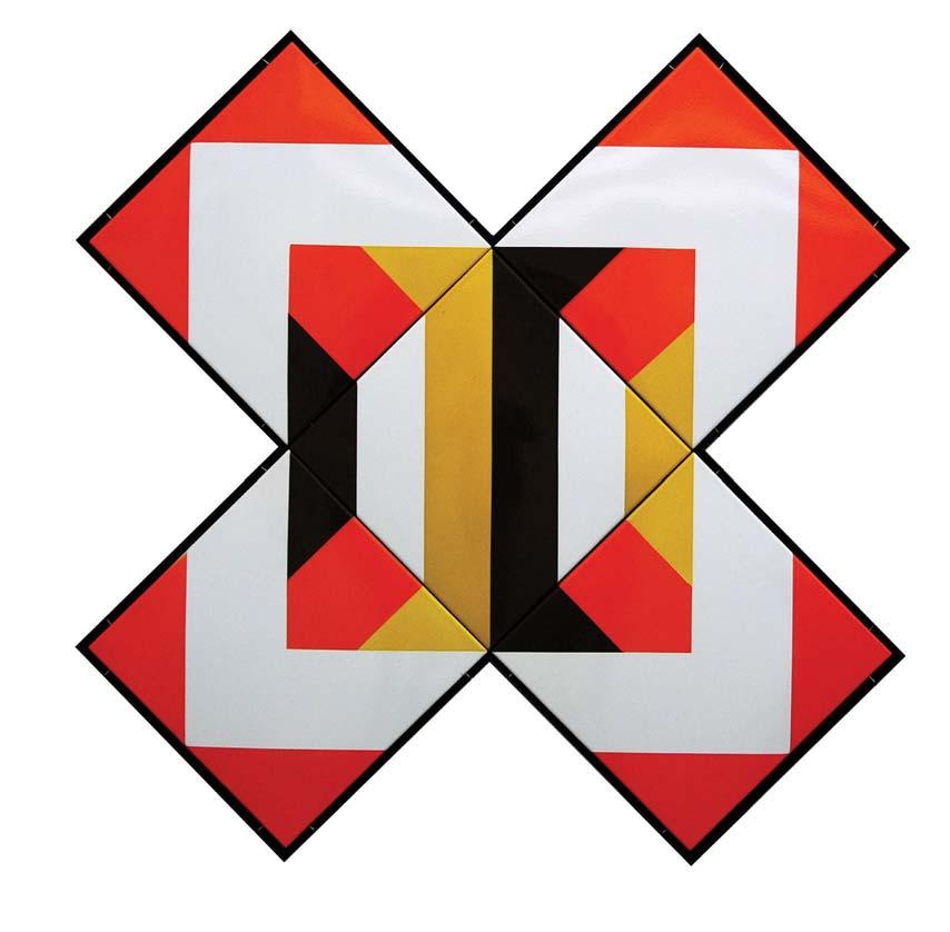 ötven művet bemutató kiállítás is hangsúlyoz. Égetett geometria. Zománcművészeti kísérletek Bonyhádon 1968 1972 Vasarely Múzeum L Bp. III., Szentlélek tér 6. O K V: 10 18h Márc. 3-ig.