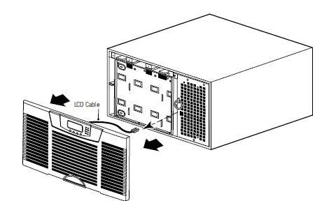 Az UPS-szekrényben található akkumulátortálcák cseréje: 1. Győződjön meg arról, hogy az akkumulátor-megszakító OFF (O) állásban van (lásd a 15. ábrát a 35. oldalon). 2.