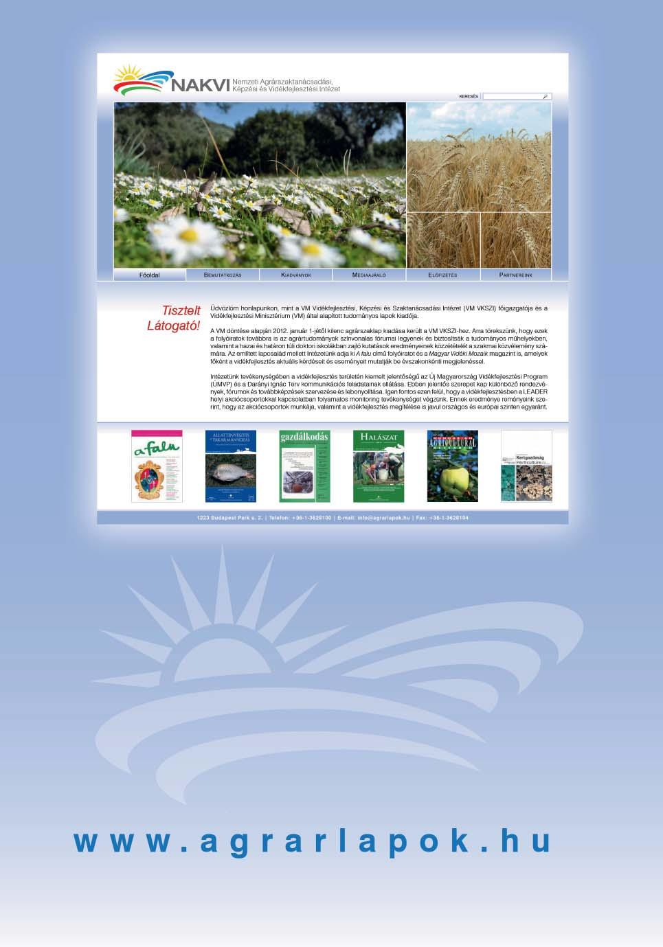 A vidékfejlesztők és környezetgazdák folyóirata XXVIII.