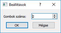 2.Feladat: megvalósítás GridSizeDialog::GridSizeDialog(QWidget *parent) : QDialog(parent) setfixedsize(200,80); setwindowtitle(trutf8("beállítások")); setmodal(true); _label = new