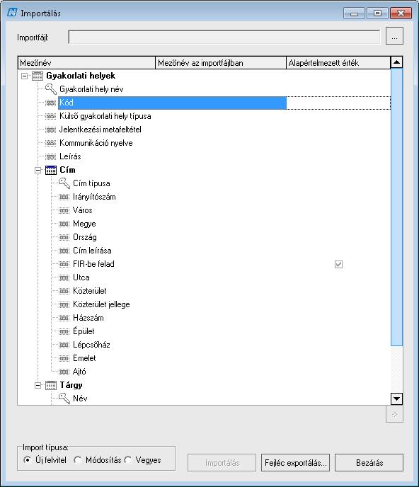 Gyakorlati helyek (xml) import A Jelentkezők tabulátorfülön megtekinthetőek az adott gyakorlati helyekre jelentkező hallgatók adatai.