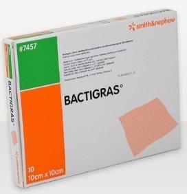 Kötszercsoportok OEP ISO kód 02 30 Impregnált lapok A Bactigras 0,5 %-os klórhexidin - acetát tartalmú parafinnal impregnált steril, ritka szövésű tüllhálós gézlap, mely széles spektrumban hatékony a