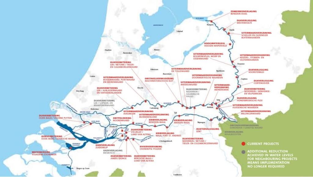 Az árterek árvízszabályozó hatásának értékbecslése ma a holland árvíz és vízgazdálkodási politika egyik legfontosabb eleme.