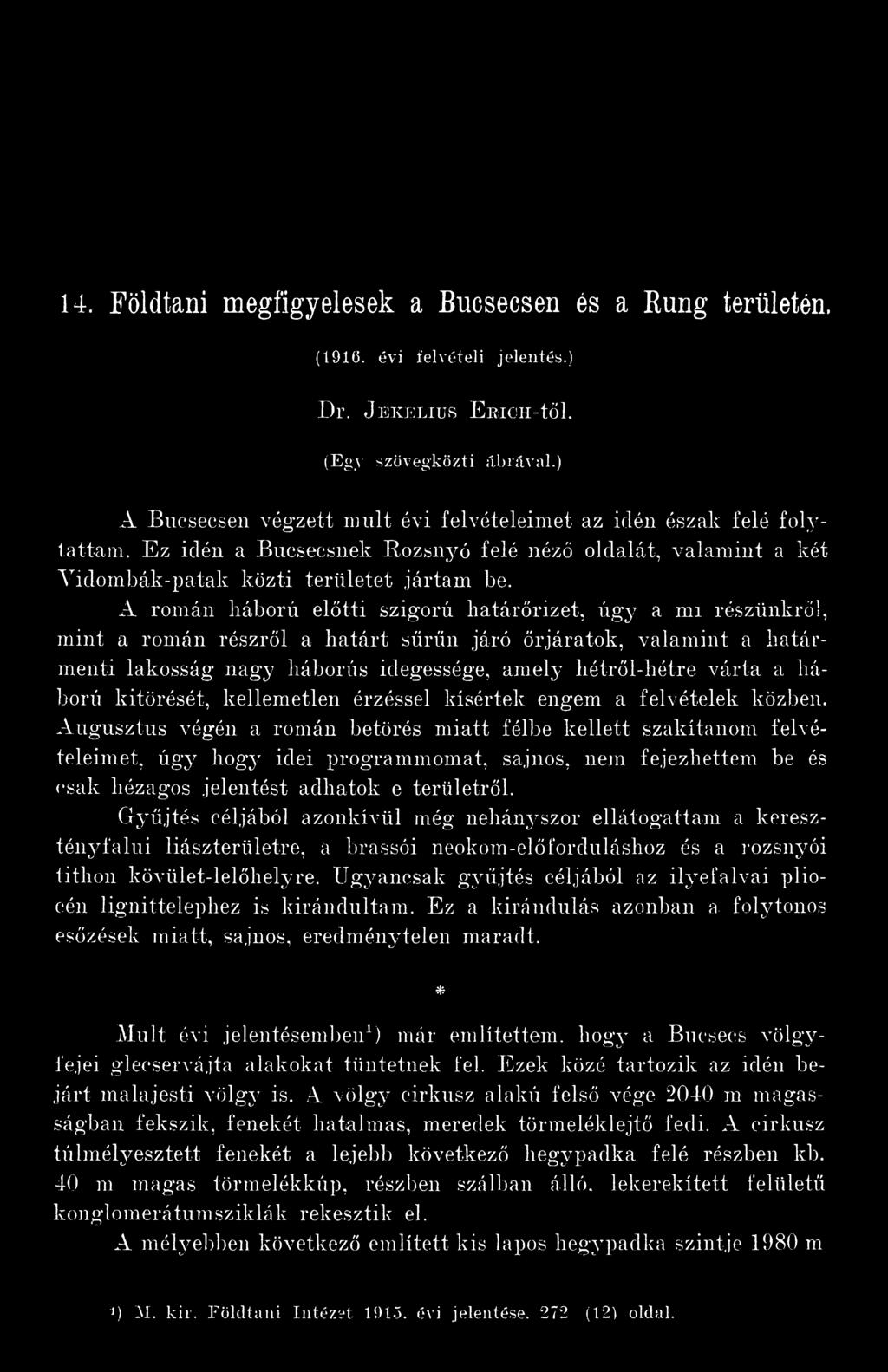 A román háború előtti szigorú határőrizet, úgy a mi részünkről, mint a román részről a határt sűrűn járó őrjáratok, valamint a határmenti lakosság nagy háborús idegessége, amely hétről-hétre várta a