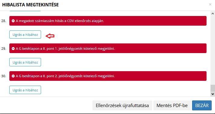 adóelőleg adatok) kitöltését követően célszerű futtatni az ellenőrzéseket.
