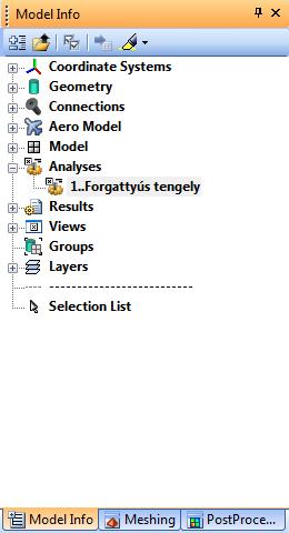 8.4 Analízis monitor [Analysis Monitor] és [Model Info] az analízis folyamata