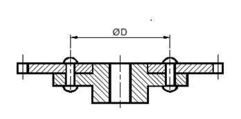 4. feladat 10 pont Az ábrán látható fogaskerék M = 8000 Nm nyomatékot továbbít. A fogaskerék koszorút az agyra z = 14 darab szegeccsel rögzítik.