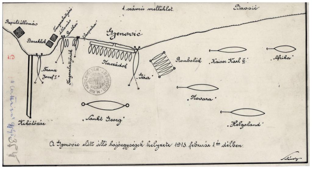 12 11 A tanulmányban szereplő térképek lelőhelye: Seléndy Andor: A cattaroi matróz-zendülés 1918.