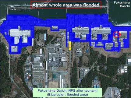 alapján történt A tervezési cunami-magasság 5,7 m volt (ez már