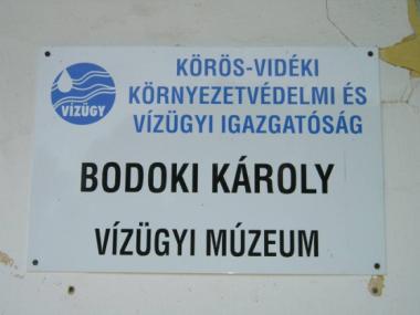 A Bodoki Károly Vízügyi Múzeum.