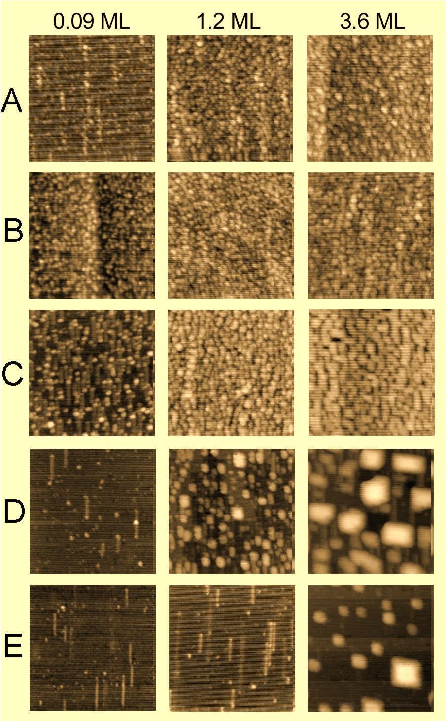 hibahelyek 1D vonulatokat (DS, BS) képeznek a tiszta, közel sztöchiometrikus oxidfelületen, 7.