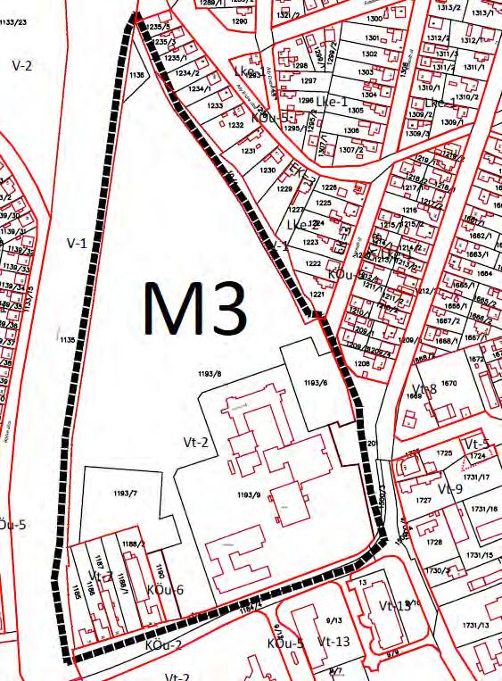 Módosuló Szabályozási terv részlete A módosítás tervszámai: SZM-3/2017-06/M-3 Készült