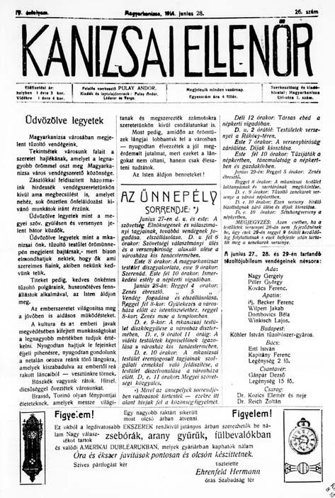 2018/1. V. évfolyam, 1. szám Délvidéki Szemle sok önzetlen õnfeláldozást [sic!] kivánó munkátok iránt érzünk olvasható a Kanizsai Ellenõr vezércikkében.