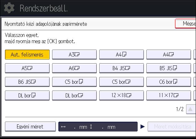 Papír betöltése CXX005 Az intelligens kezelőpanelen (Smart Operation Panel) Nyomja meg a kezelőpanel bal felső részén lévő [Kezdőképernyő] gombot.