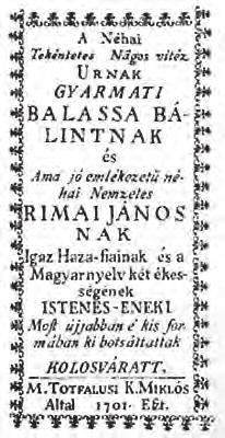 Balassi Bálint istenes versei Olvasd el! Szgy. 146 151.