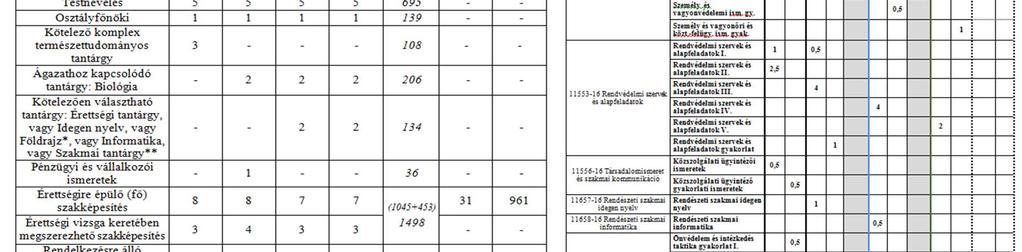 választható tárgy: emelt érettségire felkészítő (ha