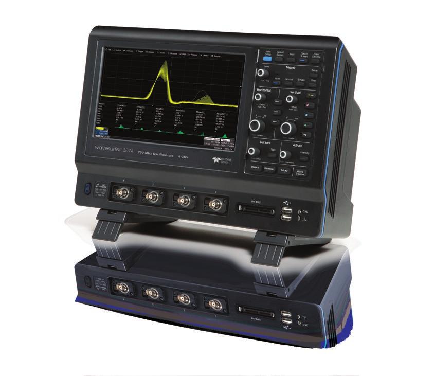 WaveSurfer 3000 Oscilloscopes 200 MHz 750 MHz Key Features 200 MHz, 350 MHz, 500 MHz and 750 MHz bandwidths Up to 4 GS/s sample rate Long Memory up to 10 Mpts/Ch 10.