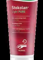 NORMÁL BŐR Stokolan Light PURE 1 Hidratáló, kondicionáló krém Normál bőrtípusra Illatanyag- és szinezékmentes formulája miatt nem okoz irritációt Nem szennyez élelmiszerek közelében Glicerin és Shea