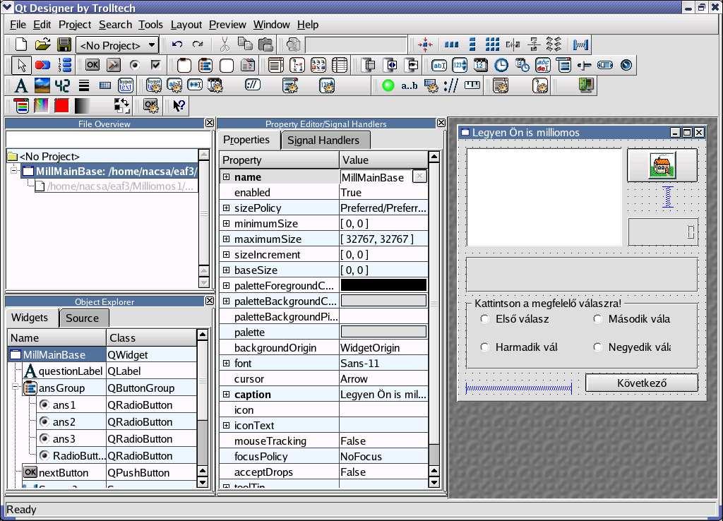 Grid Layout A szabályos elrendezéshez kattintson a