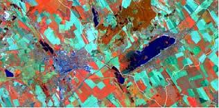 vízgyűjtője) LANDSAT TM (1990) felvételen A