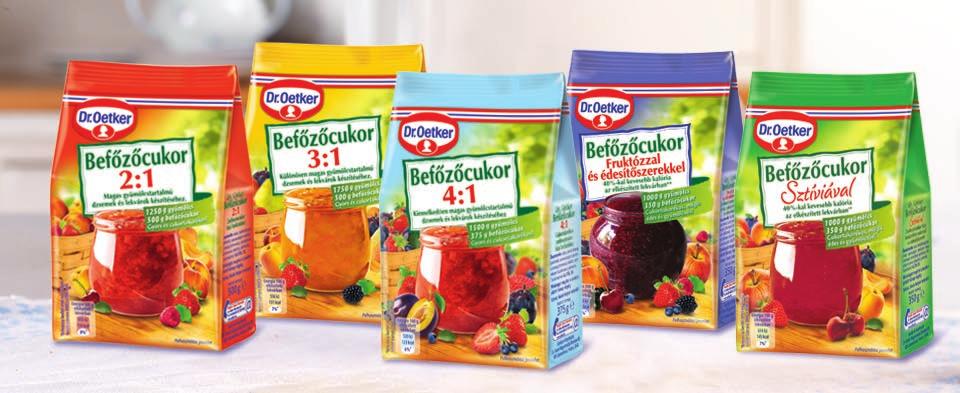 A jó lekvár titka A Dr. Oetker befőzőszerekben a természetes gyümölcspektin teszi lehetővé, hogy a hosszadalmas főzési folyamatot 3 percre rövidítsük.