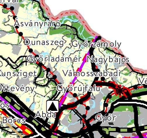 3. Magasabb rendű területrendezési tervekkel való összevetés Mivel jelen módosítás az új OTrT hatályba lépése (2019. március 15.