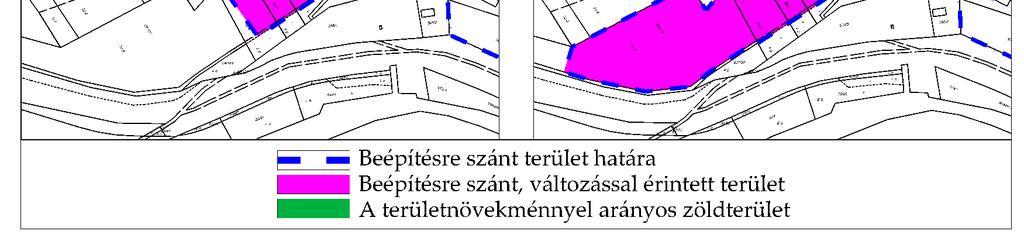 a kijelölt zöldterület-közkert (Zkk) A tervezett módosítások az országos övezetek előírásaival nem