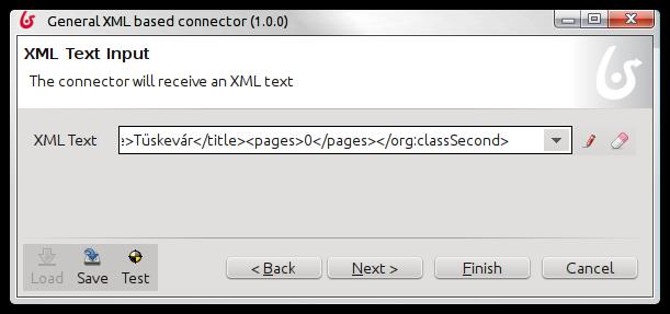 Saját Bonita konnektor készítése 9.6. ábra. Egy GeneralXMLConnector példány konguráció - Input mapping A teszt eredményét a 9.7. ábra mutatja és az is látható, hogy jól m ködik a konnektorunk. 9.7. ábra. Egy GeneralXMLConnector példány konguráció - Test gomb megnyomva.