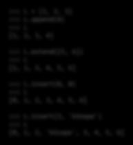 Műveletek listákkal append() elem hozzáadása a lista végéhez extend() másik lista hozzáfűzése a lista végéhez insert() elem beszúrása a lista tetszőleges helyére >>> L = [1, 2, 3] >>> L.