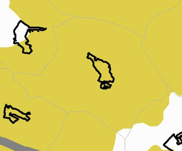 5 tájképvédelmi szempontból kiemelten kezelendő terület: országos területrendezési tervben megállapított, kiemelt térségi és megyei területrendezési tervekben