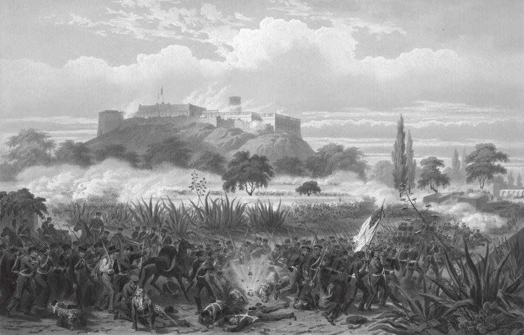 AZ 1846 1848-AS AMERIKAI MEXIKÓI HÁBORÚ ÉS MEGÍTÉLÉSE 4. kép. Chapultepec várának ostroma Mexikó második legnagyobb városát, a nyolcvanezres Pueblát. Innen közel három hónap múlva indult csak tovább.