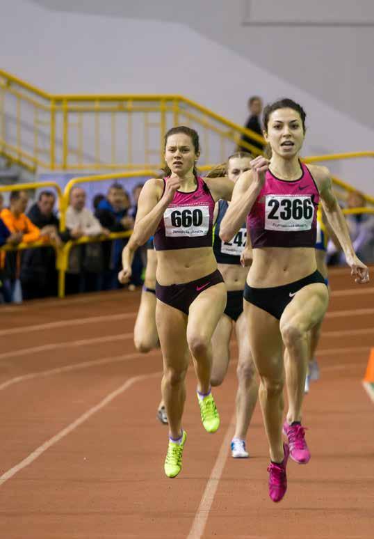 SPRINTS, HURDLES AND RELAYS Women World Indoor Records 2Team of Ukraine 60 Metres 6,92 Irina Privalova (RUS) 11 FEB 1993 (Madrid), 09 FEB 1995 (Madrid) 400 Metres 49,59 Jarmila Kratochvílová (TCH) 07