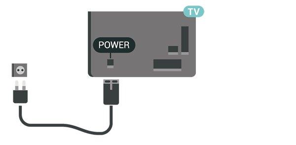 Tápkábel csatlakoztatása Csatlakoztassa a tápkábelt a TV-készülék hátulján található POWER csatlakozóba. Ellenőrizze, hogy a tápkábel stabilan illeszkedik-e a csatlakozóba.