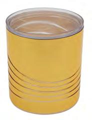 030 clear / gold Round Canister 1.5 l Ø 12.5 cm / H: 16.