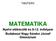 MATEMATIKA Nyelvi előkészítő és évfolyam Budakeszi Nagy Sándor József Gimnázium