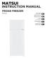 INSTRUCTION MANUAL FRIDGE FREEZER