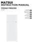 INSTRUCTION MANUAL FRIDGE FREEZER