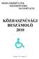 KÖZHASZNÚSÁGI BESZÁMOLÓ 2010