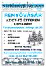 FENYŐVÁSÁR. AZ OT-TÓ ÉTTEREM UDVARÁN! Pusztaszabolcs, Adonyi út 31. NYITVA TARTÁS: december 6-tól mindennap 8 18 óráig.