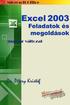 Dr. Pétery Kristóf: Excel 2003 feladatok és megoldások