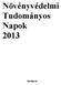 Növényvédelmi Tudományos Napok 2013