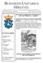 BUDAPESTI UNITÁRIUS HÍRLEVÉL ABUDAPESTI NAGY IGNÁC UTCAI UNITÁRIUS EGYHÁZKÖZSÉG HÍRLEVELE 2008. SZEPTEMBER OKTÓBER VIII. ÉVFOLYAM, 3.